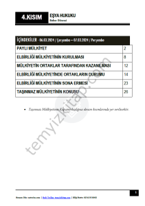 Eşya Hukuku 23-24 Bahar 4