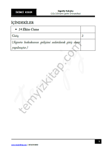 Şehir Üniversitesi Sigorta Hukuku 22-23 Güz 2