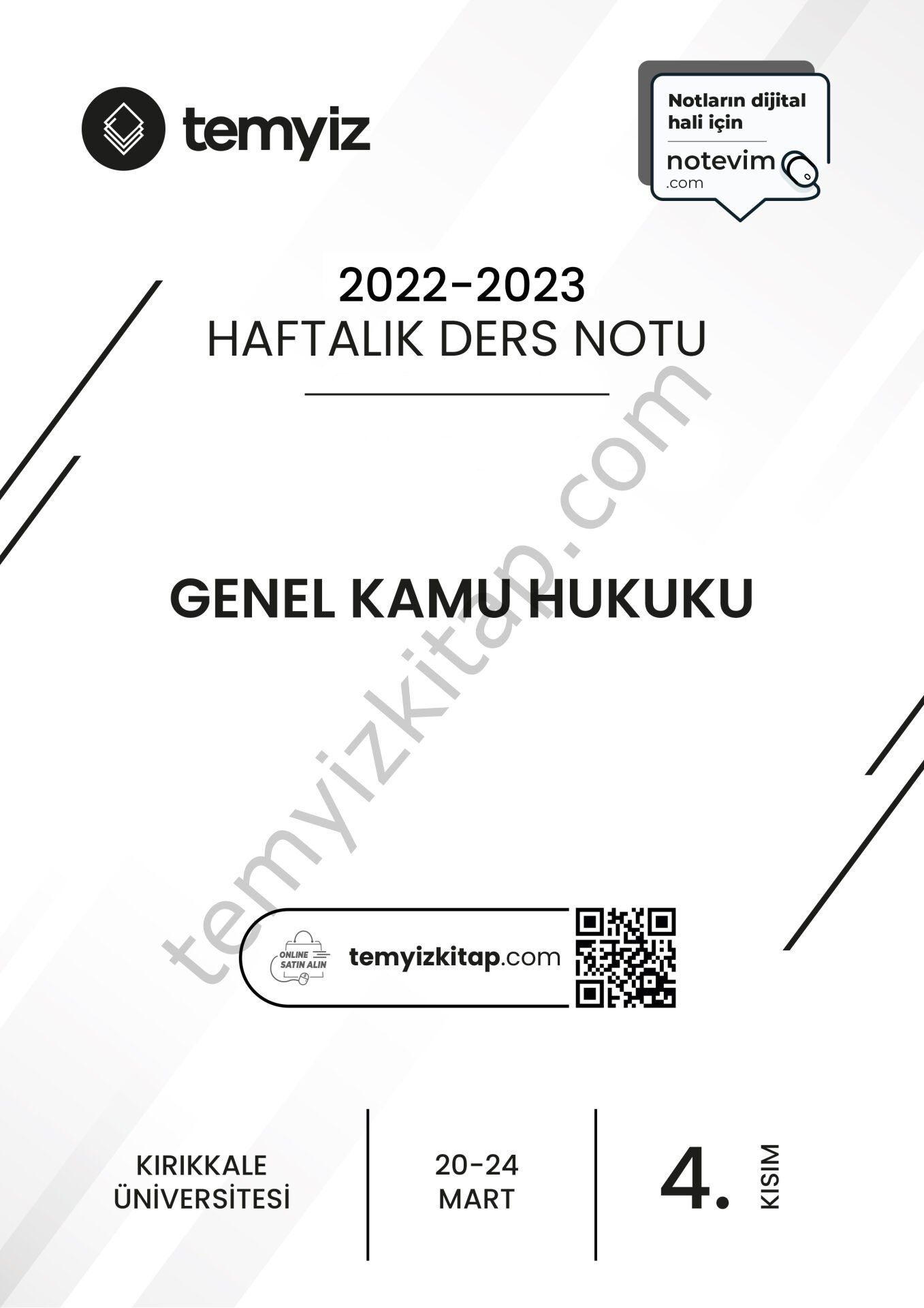 Kırıkkale Üniversitesi Genel Kamu Hukuku 22-23 Bahar 4