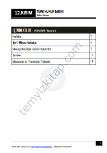 Türk Hukuk Tarihi TEK 23-24 Bahar 12