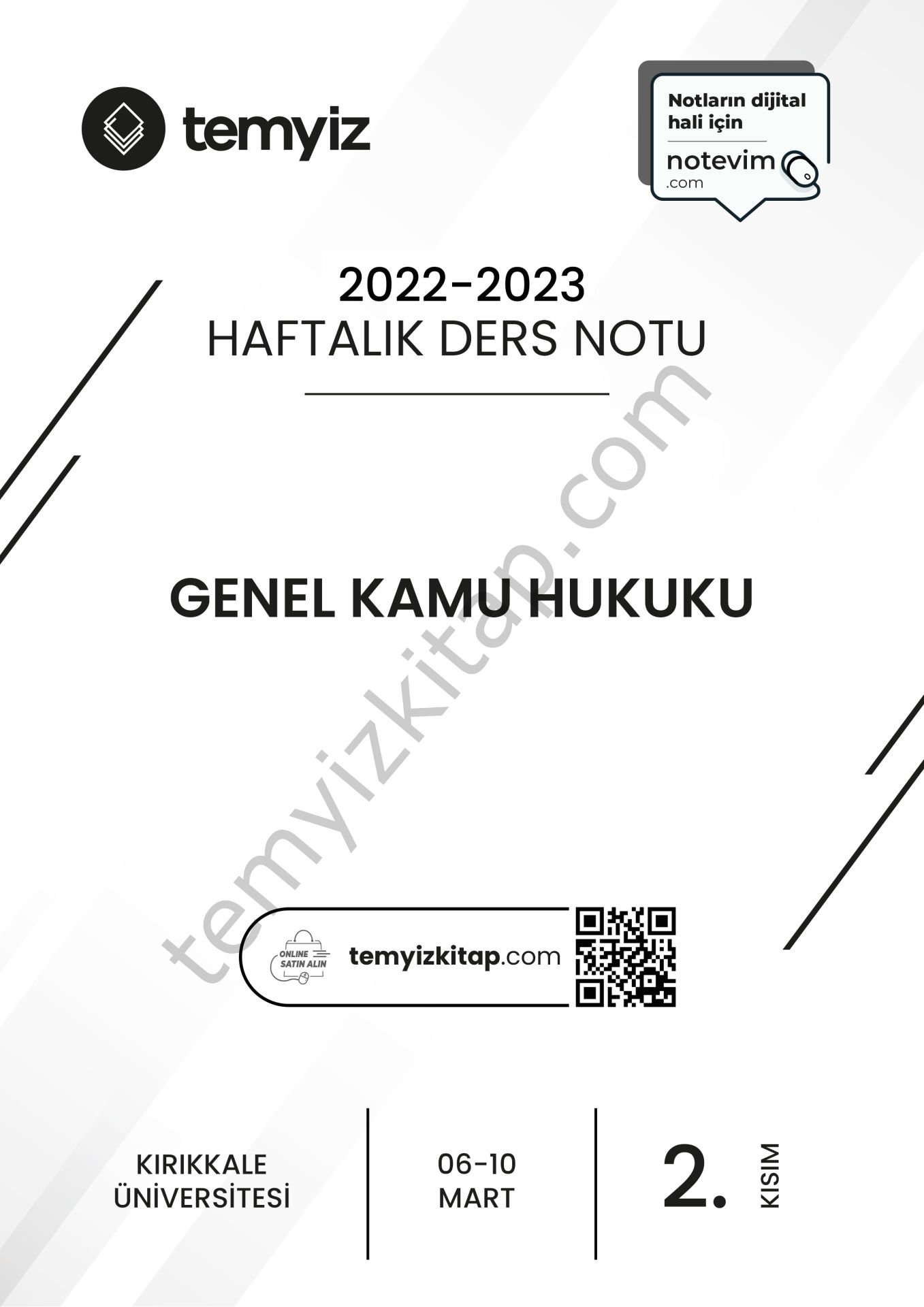 Kırıkkale Üniversitesi Genel Kamu Hukuk 22-23 Bahar 2