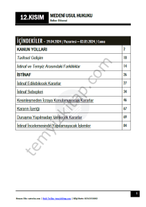 Medeni Usul Hukuku 2.Öğretim 23-24 Bahar 12