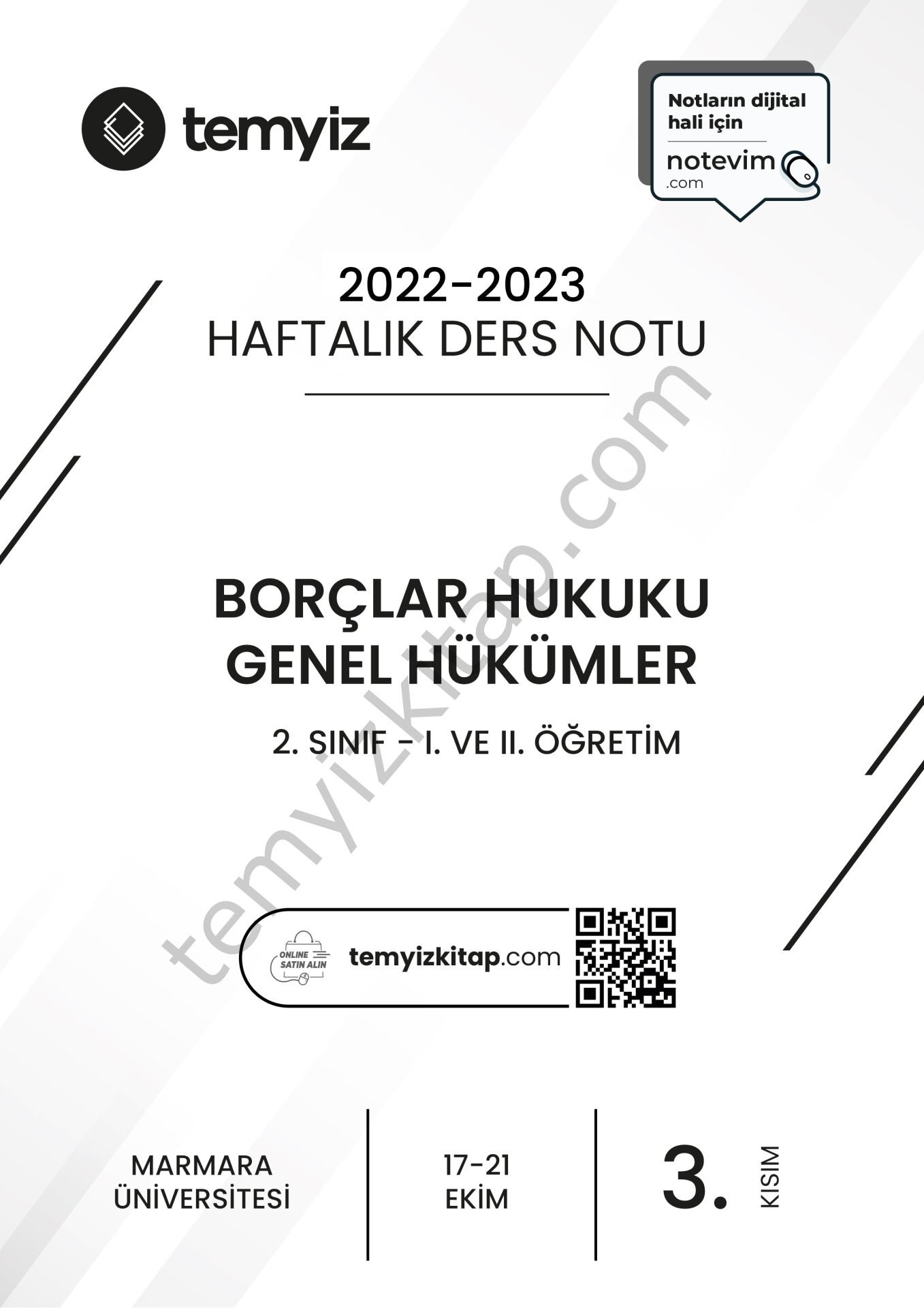 Borçlar Hukuku Genel Hükümler 22-23 Güz 3