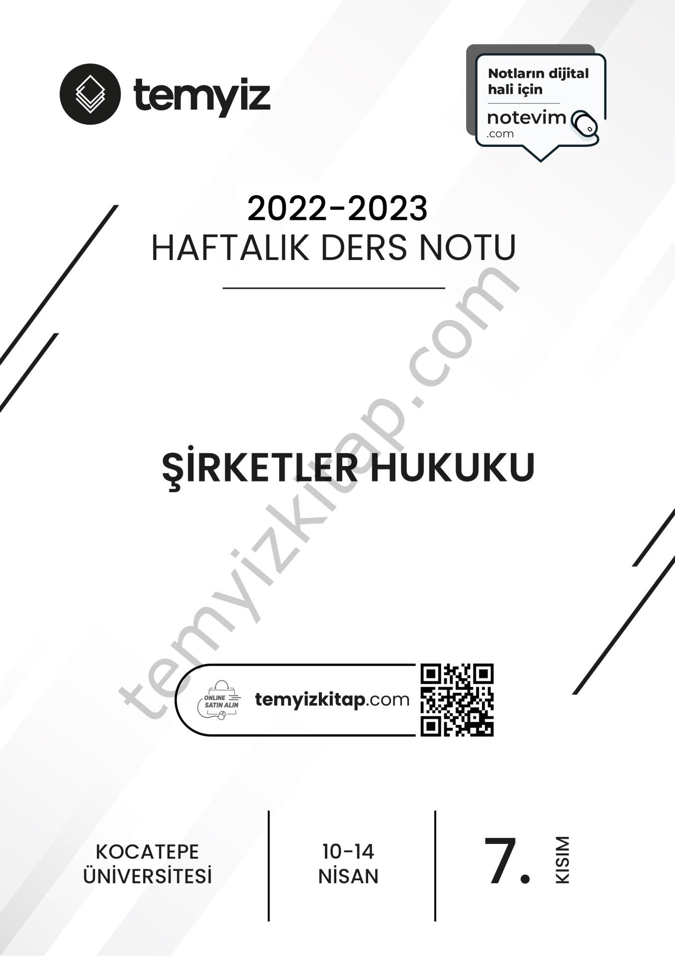 Kocatepe Üniversitesi Şirketler Hukuku 22-23 Bahar 7