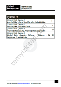 Ticaret Hukuku  2023-2024 Bahar Dönemi Çözümlü Pratik Kitapçığı