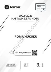 Kocatepe Üniversitesi Roma Hukuku 22-23 Bahar 3