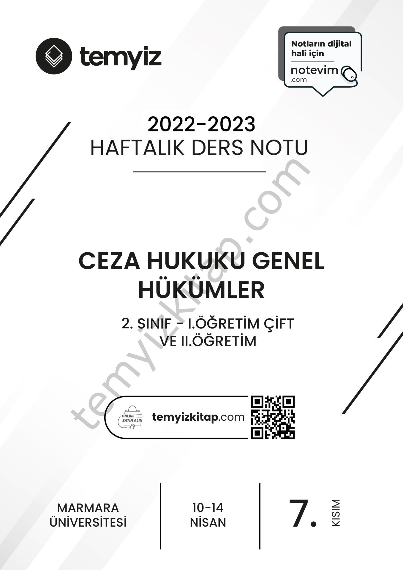 Ceza Hukuku Genel Hükümler 1.Öğretim Çift ve 2.Öğretim 22-23 Bahar 7