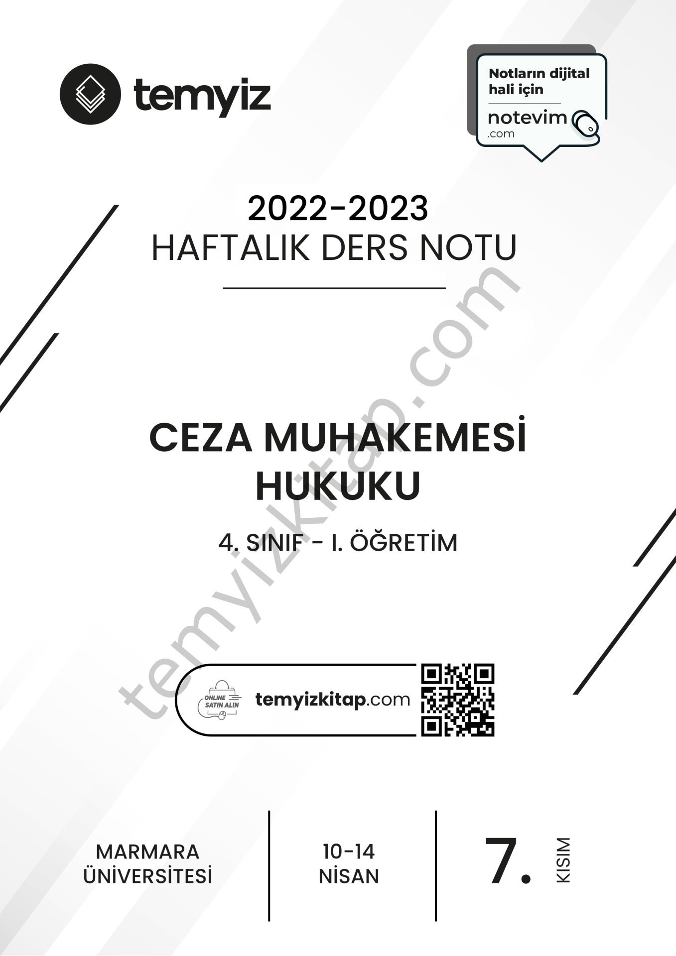 Ceza Muhakemesi Hukuku 1.Öğretim 22-23 Bahar 7