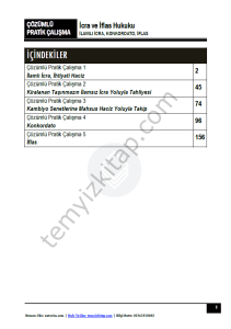 İcra ve İflas Hukuku 2023-2024 Bahar Dönemi Çözümlü Pratik Kitapçığı