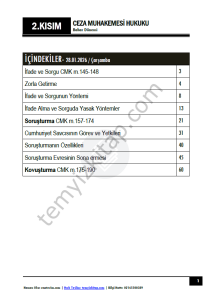 Ceza Muhakemesi Hukuku 25-26 Bahar 2
