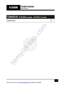 Ticaret Hukuku 25-26 Bahar 6
