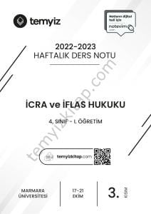 İcra ve İflas Hukuku 1.Öğretim 22-23 Güz 3