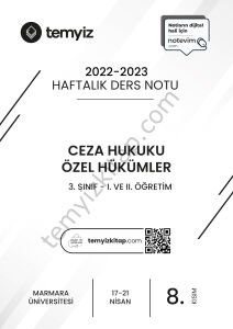 Ceza Hukuku Özel Hükümler 22-23 Bahar 8