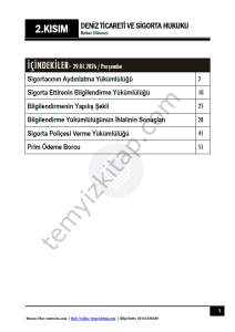 Deniz Ticareti ve Sigorta Hukuku 25-26 Bahar 2