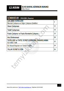 Şehir Üniversitesi İş ve Sosyal Güvenlik Hukuku 23-24 Bahar 12