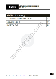Ceza Muhakemesi Hukuku 25-26 Bahar 4