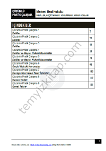 Medeni Usul Hukuku 2023-2024 Bahar Dönemi Çözümlü Pratik Kitapçığı