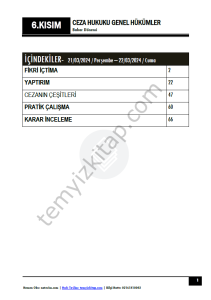 Ceza Hukuku Genel Hükümler 1.Öğretim Çift ve 2.Öğretim 23-24 Bahar 6