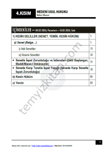 Medeni Usul Hukuku 25-26 Bahar 4