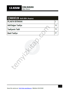 İcra ve İflas Hukuku 1.Öğretim 23-24 Bahar 13