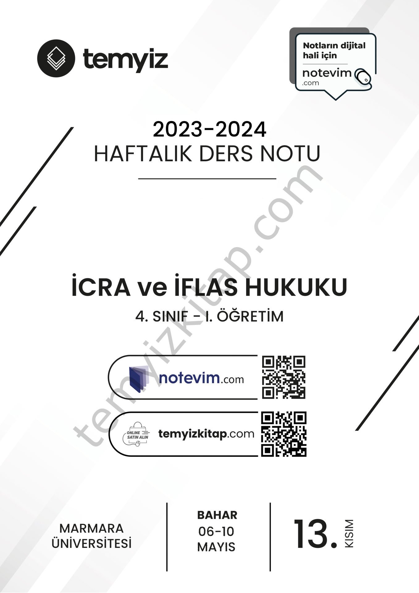 İcra ve İflas Hukuku 1.Öğretim 23-24 Bahar 13