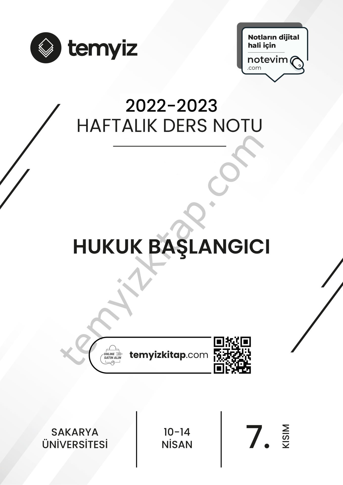 Sakarya Üniversitesi Hukuk Başlangıcı 22-23 Bahar 7