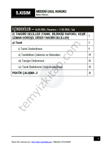 Medeni Usul Hukuku 25-26 Bahar 5