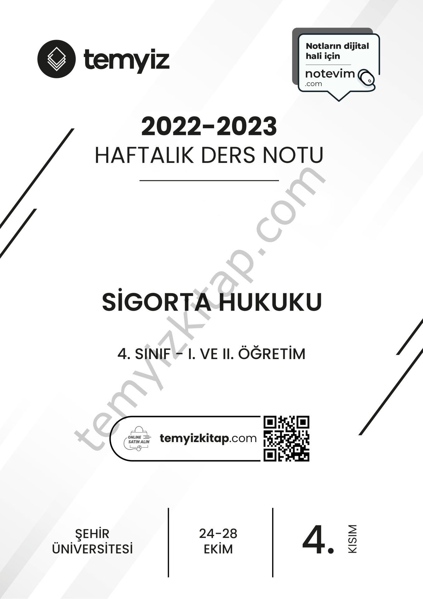 Şehir Üniversitesi Sigorta Hukuku 22-23 Güz 4