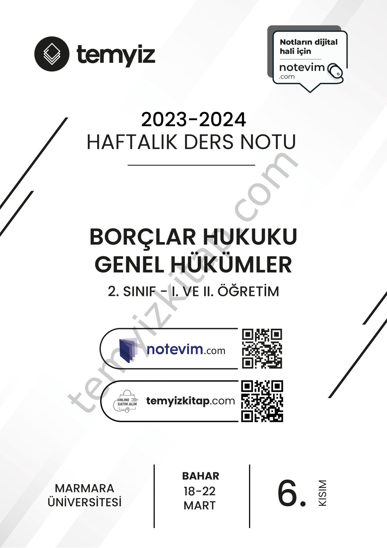 Borçlar Hukuku Genel Hükümler 23-24 Bahar 6