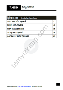 Roma Hukuku 23-24 Bahar 7
