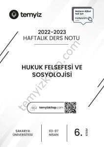Sakarya Üniversitesi Hukuk Felsefesi 22-23 Bahar 6