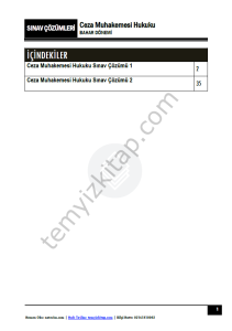 Ceza Muhakemesi Hukuku 2024 Final/Bütünleme Soru Çözümleri