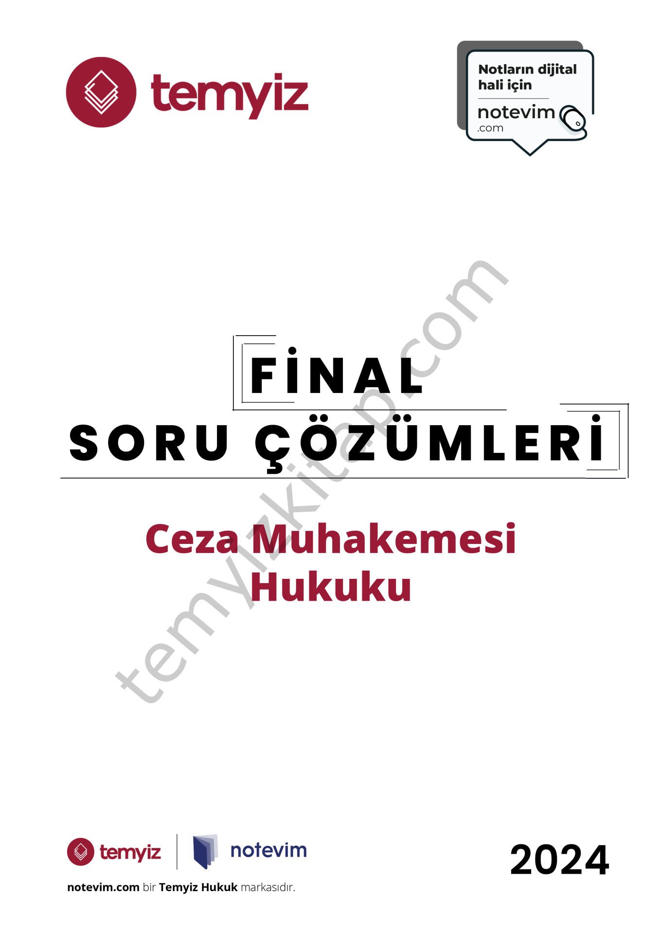 Ceza Muhakemesi Hukuku 2024 Final/Bütünleme Soru Çözümleri