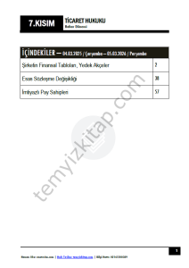 Ticaret Hukuku 25-26 Bahar 7