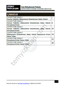 Ceza Muhakemesi Hukuku 2023-2024 Bahar Dönemi Çözümlü Pratik Kitapçığı