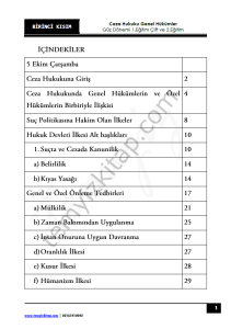 Ceza Hukuku Genel Hükümler 1.Öğretim Çift ve 2.Öğretim 22-23 Güz 1