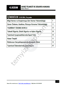 Deniz Ticareti ve Sigorta Hukuku 25-26 Bahar 4