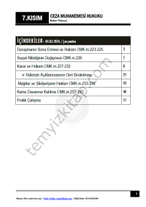 Ceza Muhakemesi Hukuku 25-26 Bahar 7
