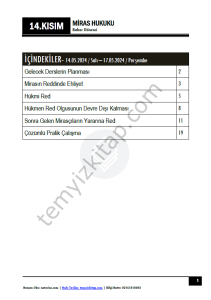 Miras Hukuku 23-24 Bahar 14