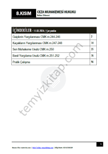 Ceza Muhakemesi Hukuku 25-26 Bahar 8