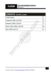Ceza Muhakemesi Hukuku 25-26 Bahar 9