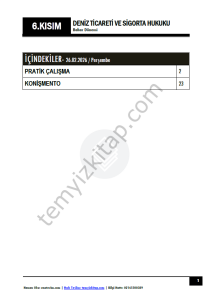 Deniz Ticareti ve Sigorta Hukuku 25-26 Bahar 6