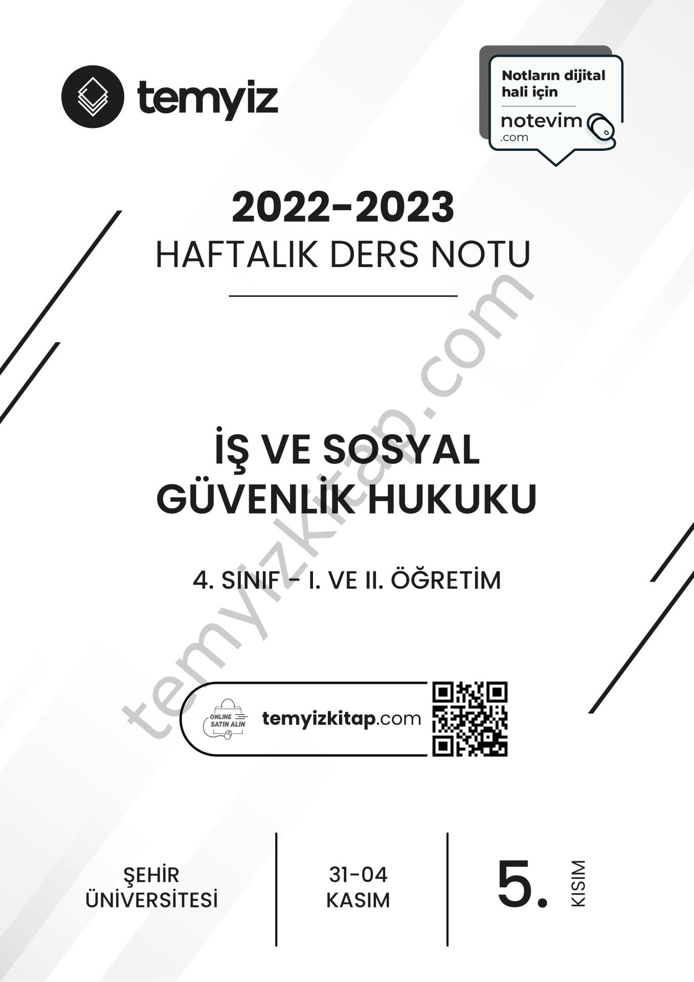 Şehir Üniversitesi İş ve Sosyal Güvenlik Hukuku 22-23 Güz 5