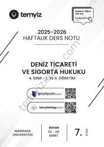 Deniz Ticareti ve Sigorta Hukuku 25-26 Bahar 7