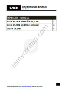 Ceza Hukuku Özel Hükümler 25-26 Bahar 6