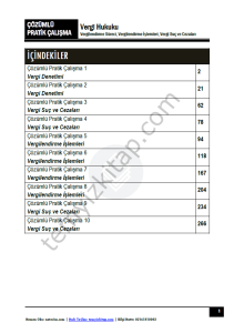 Vergi Hukuku 2023-2024 Bahar Dönemi Çözümlü Pratik Kitapçığı