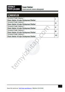 İnsan Hakları 2023-2024 Bahar Dönemi Çözümlü Pratik Kitapçığı