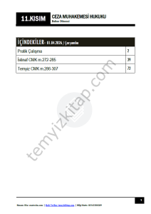 Ceza Muhakemesi Hukuku 25-26 Bahar 11