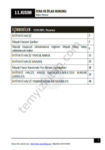 İcra ve İflas Hukuku 2.Öğretim 23-24 Bahar 11