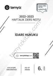 Kocatepe Üniversitesi İdare Hukuku 22-23 Bahar 6